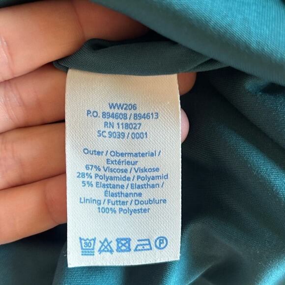 Boden Teal Rebecca Sweetheart Ponte Midi Sheath Dress - 6P - Picture 7 of 7